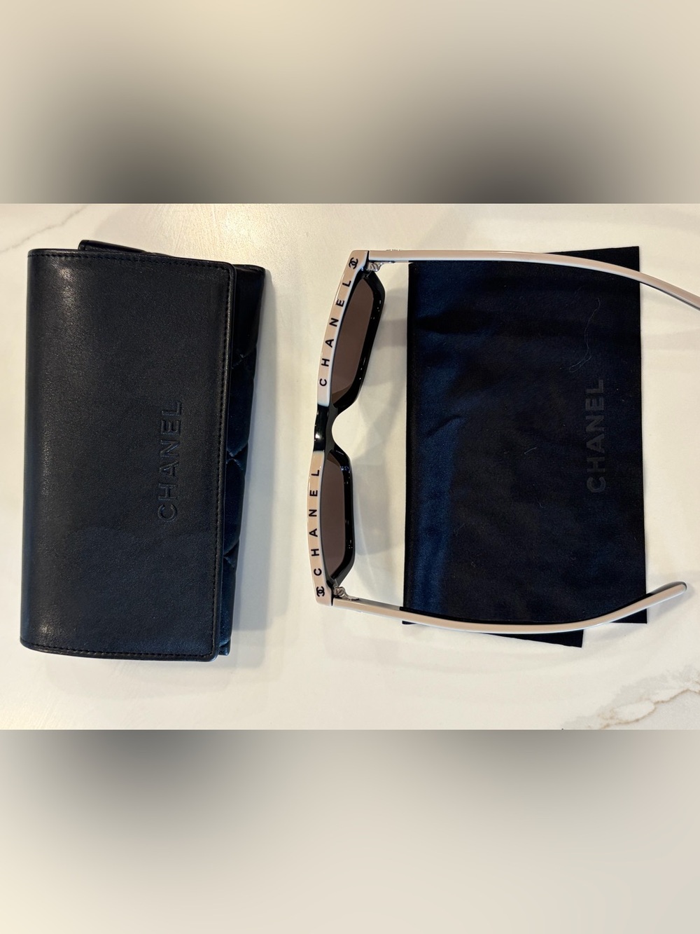 Authentic Chanel Square Sunglasses Model 5417 (Black & Beige) - Picture 9 of 10